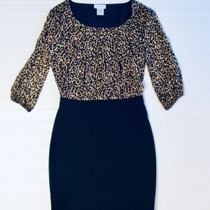 KATE HILL Leopard animal print top w/black bottom. Item# 0034